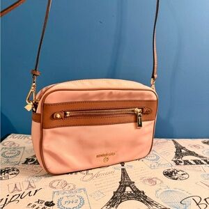 Michael Kors Blush and Tan Crossbody Bag